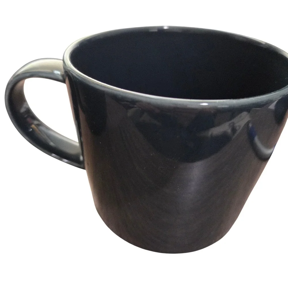 Crate & Barrel‎ set Denim Coffee Mugs  Ceramic Glossy Finish Modern Design